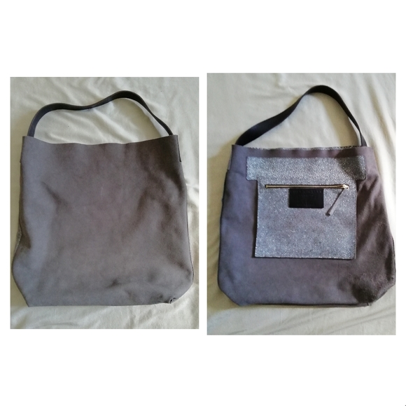 Linde Gallery St. Barth Milou Galuchat suede hobo bag - Picture 3 of 10